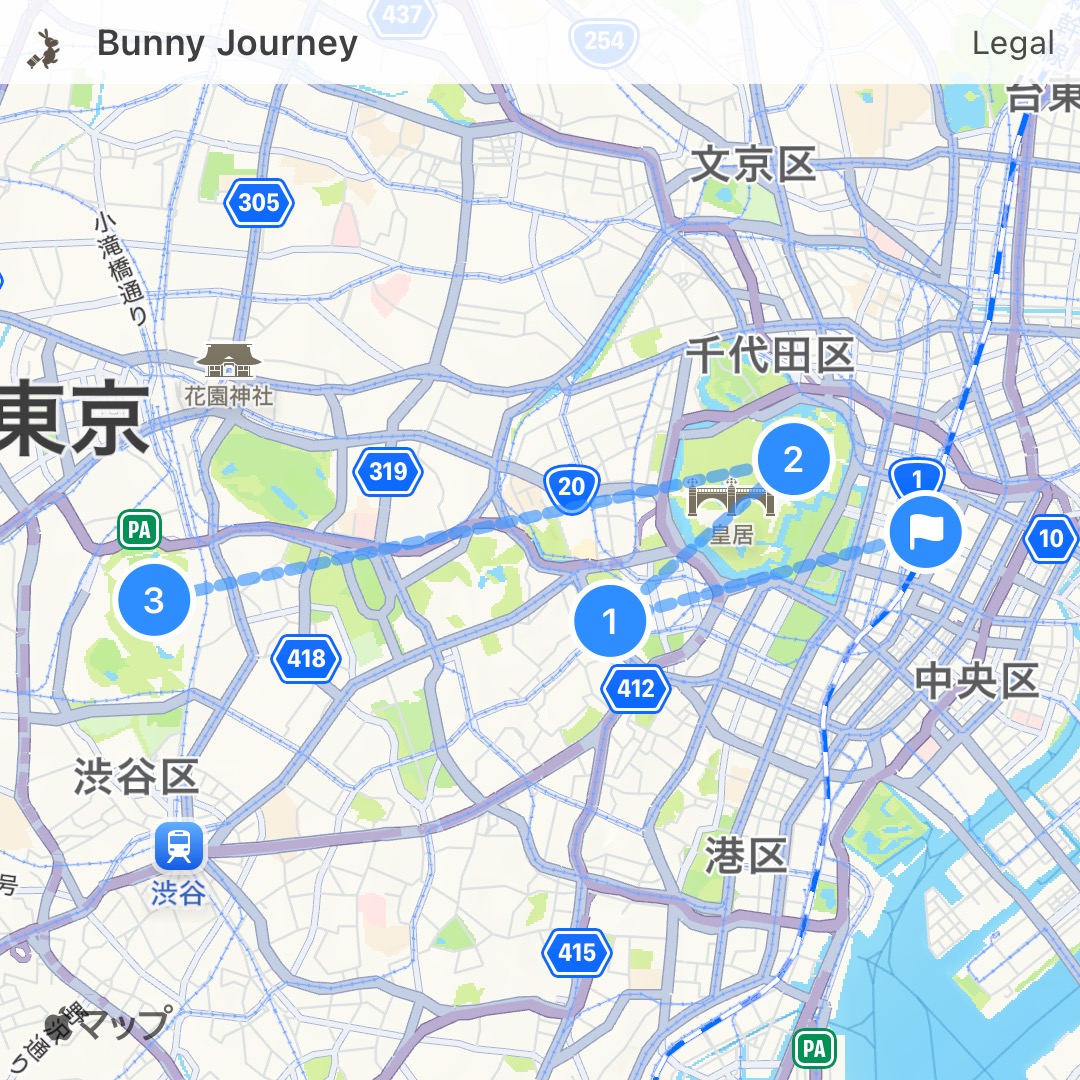 ルートのスクリーンショット